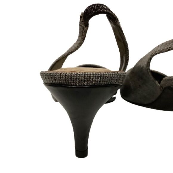 ELLEN TRACY KITTEN HEEL SLINGBACK SHOES SZ 9M‎ - Picture 5 of 12